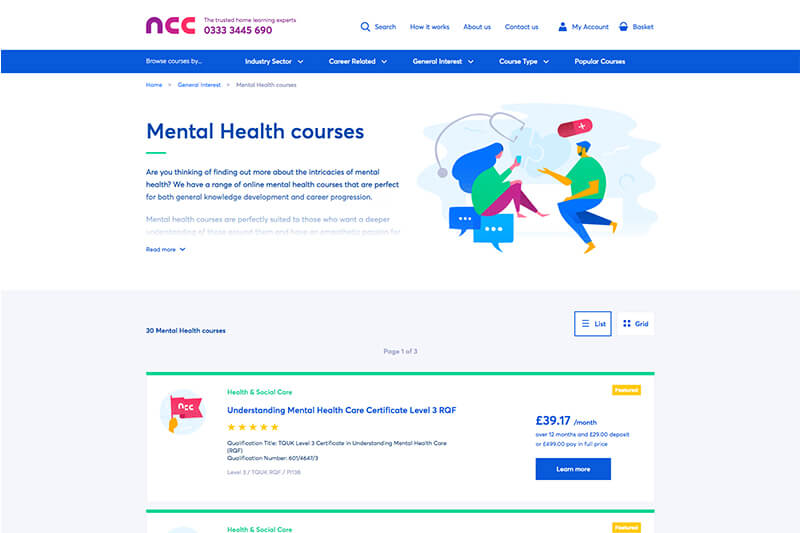 NCC mental health e-learning